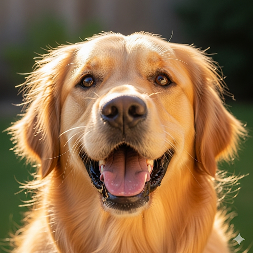 Golden retriever lying down
